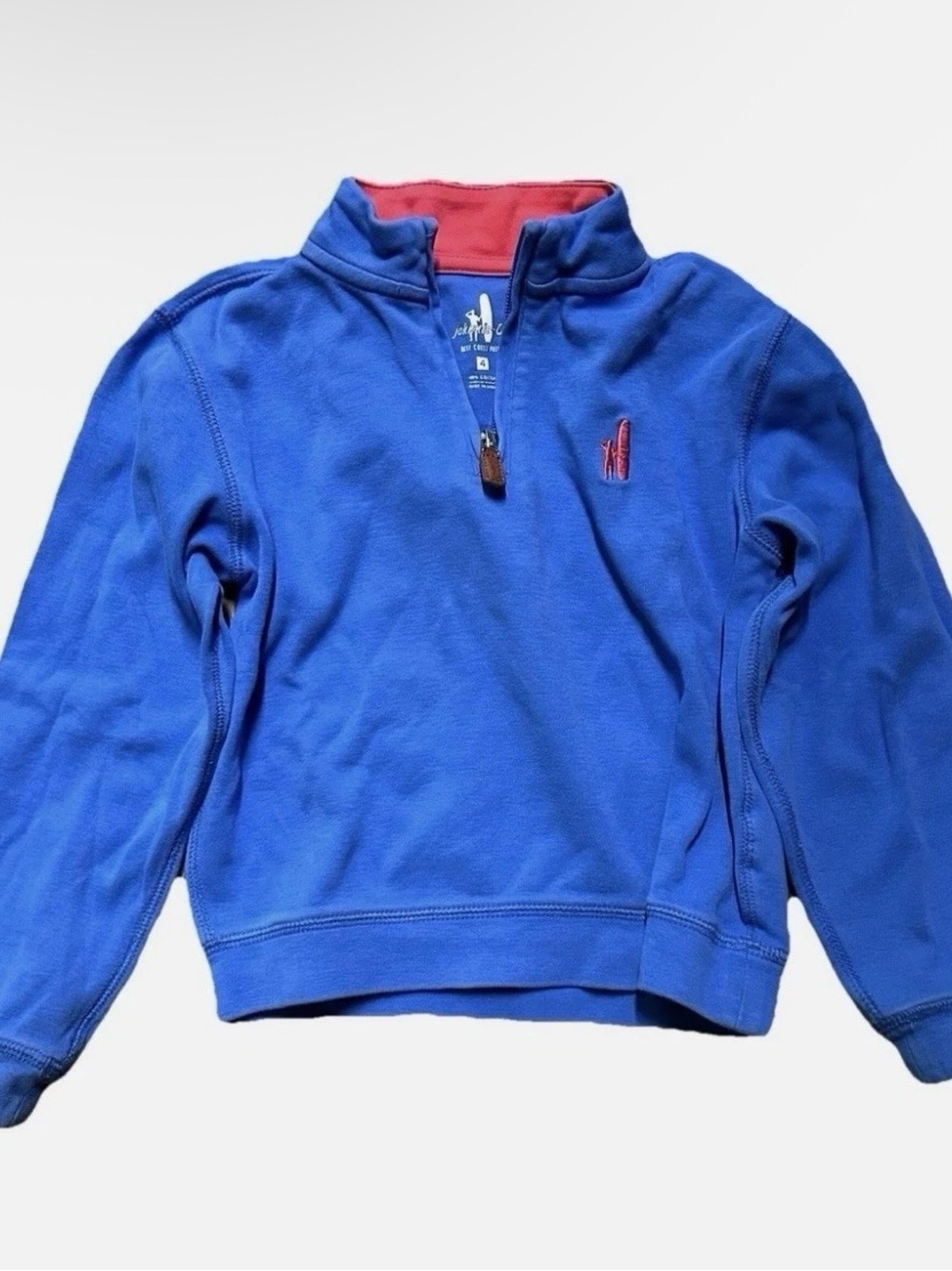 Toddler Boy Johnnie-O Bright Blue Quarter Zip Pull Over Size 4T
